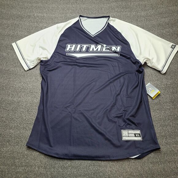 Richardson Other - Richardson Shirt Mens XL Navy White PTS Pro Select Baseball Jersey Hitmen 25